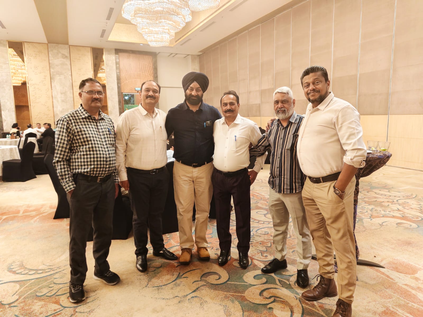 Sandeep Kumar with business associates at a Panjab Forbes networking meet